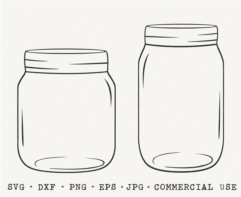 Glass Jars SVG / Ball Jar / Glass Jar Cut File / Mason Jars / Etsy