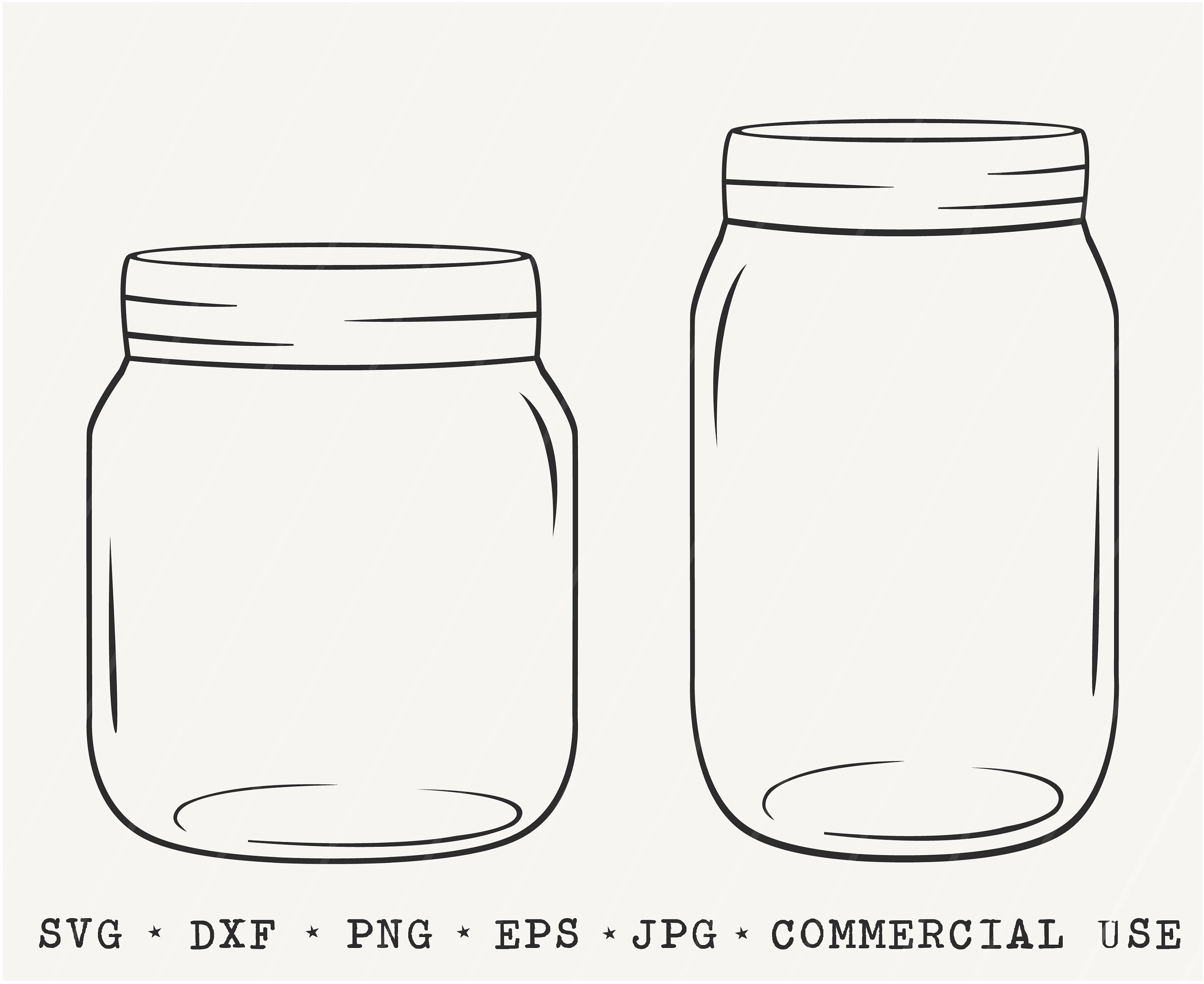 Glass Jars SVG / Ball Jar / Glass Jar Cut File / Mason Jars / Etsy