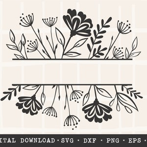 Blumen Monogramm SVG / Blumen SVG für Cricut / Blumen Monogramm SVG / Digital Download / Floral Monogramm Datei / Cut File
