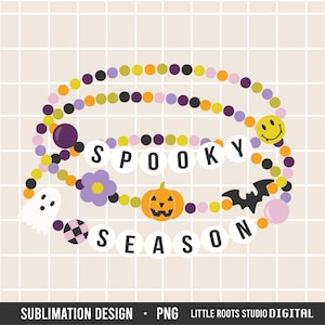 Pulseras de la amistad PNG / Pulsera de Halloween PNG / Temporada espeluznante Png / Sublimación / Pulsera BFF / Pulsera de mejores amigos Svg / Halloween