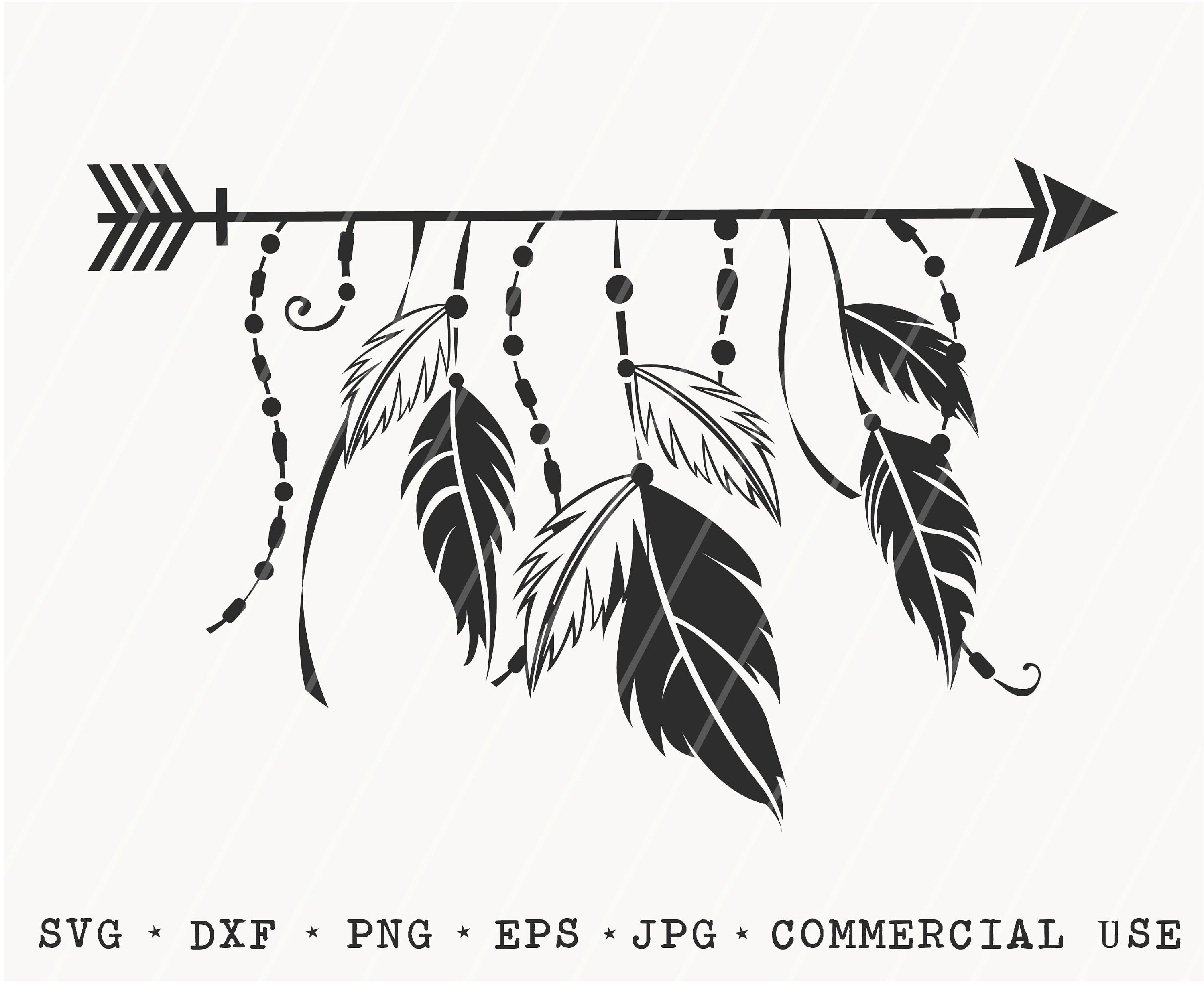Boho Feathers SVG / Arrow SVG / Bohemian / Nature SVG / Cricut | Etsy