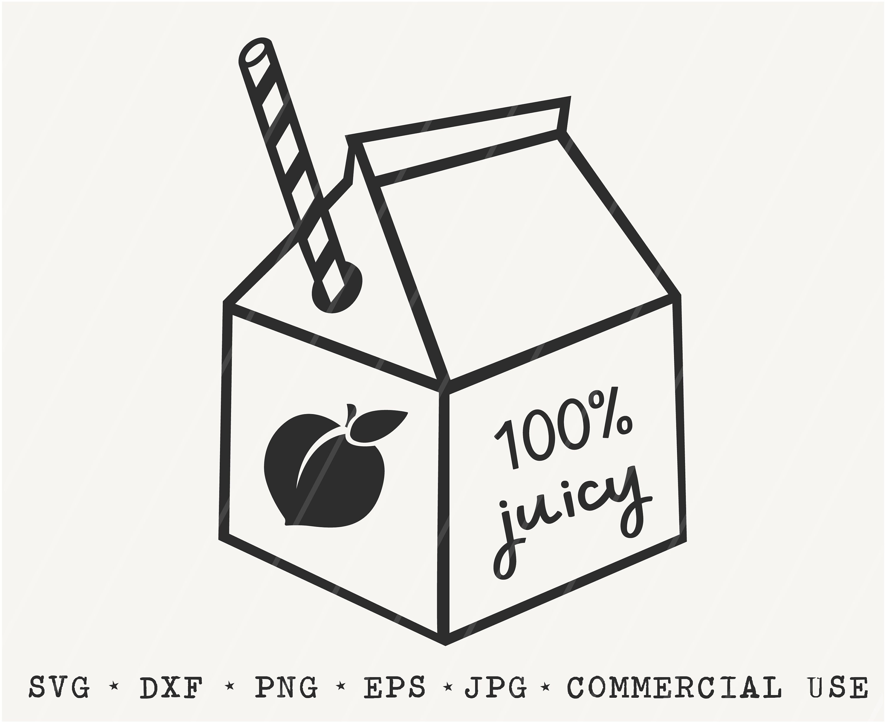 Juicy SVG / 100 Juicy / Juicy Cut File / Juice Box / Digital Etsy