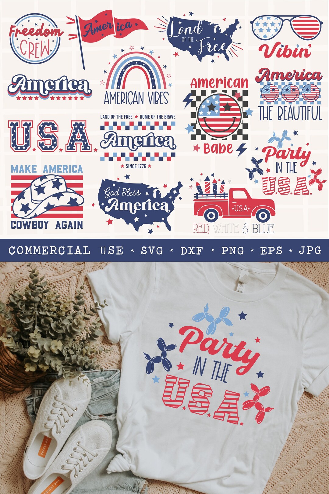 4th of July SVG Bundle / Independence Day SVG / 4th of July Shirt ...