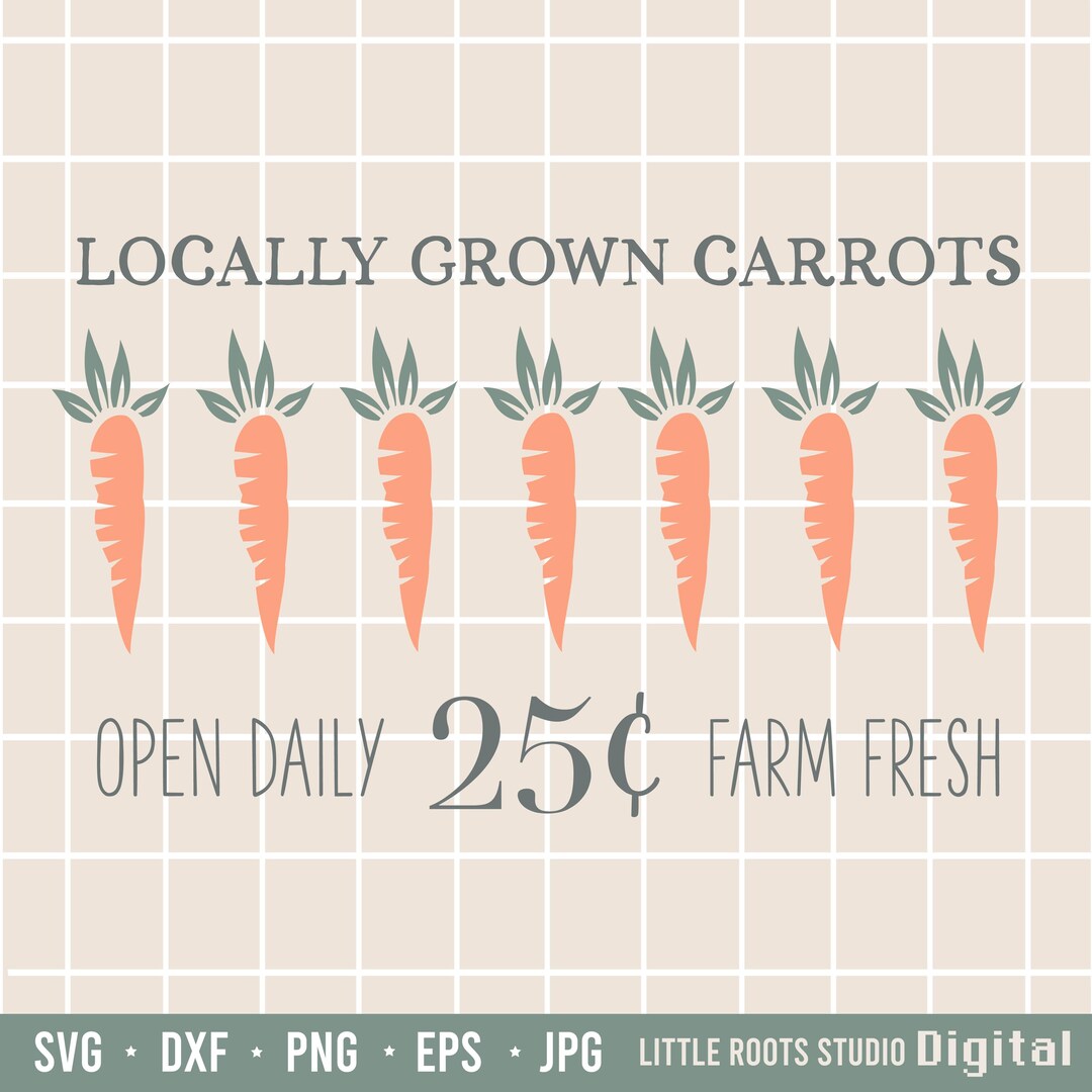 Carrot Patch Sign SVG: Farmhouse Easter Cut File (digital Download) - Etsy