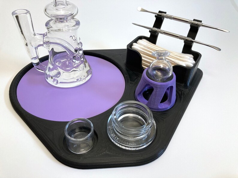 Rig Tray Deluxe in Black Silicone Padded Dab Station W/ Etsy