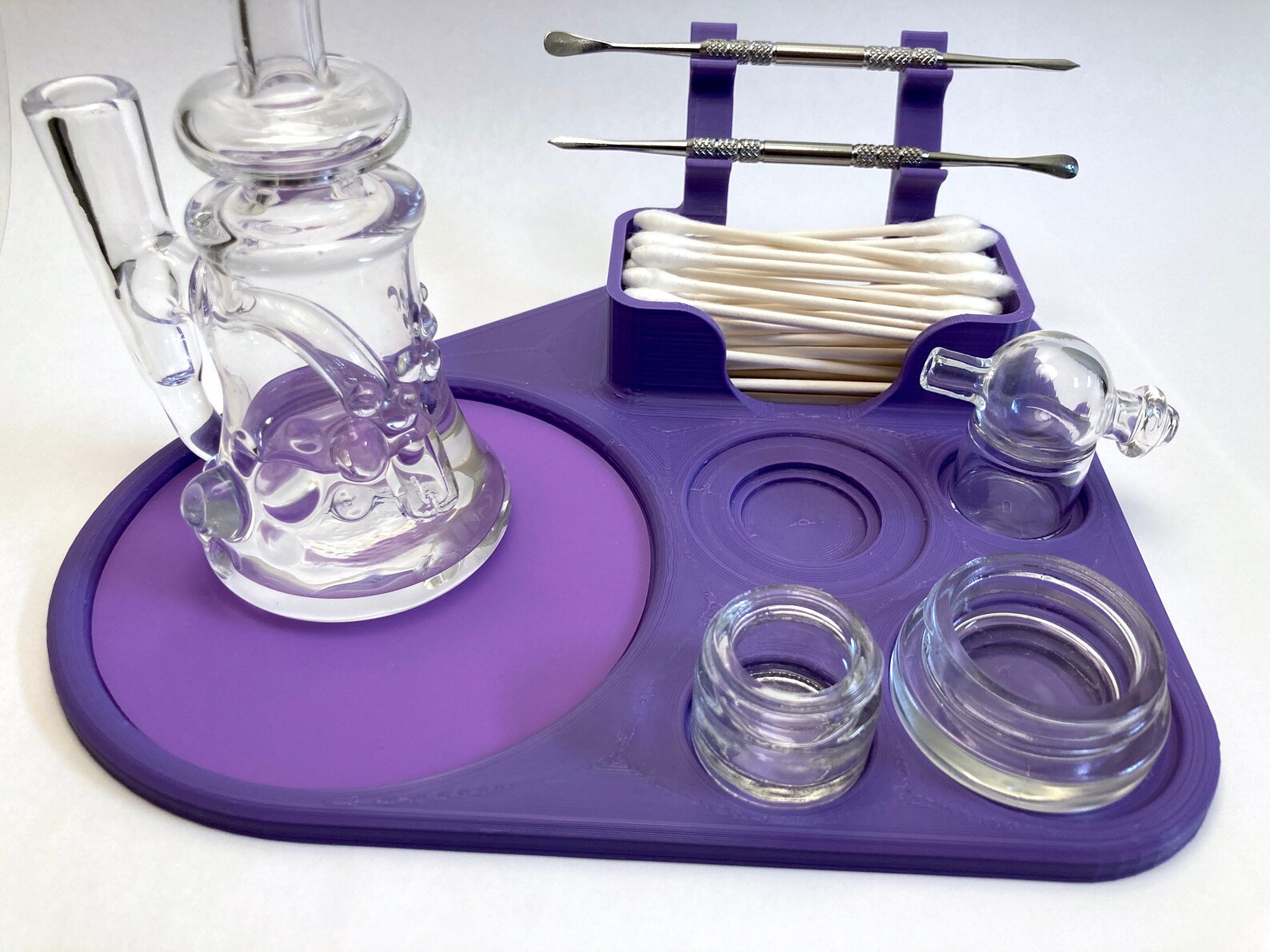 Rig Tray in Purple Silicone Padded Dab Station W/ Double Dab Etsy