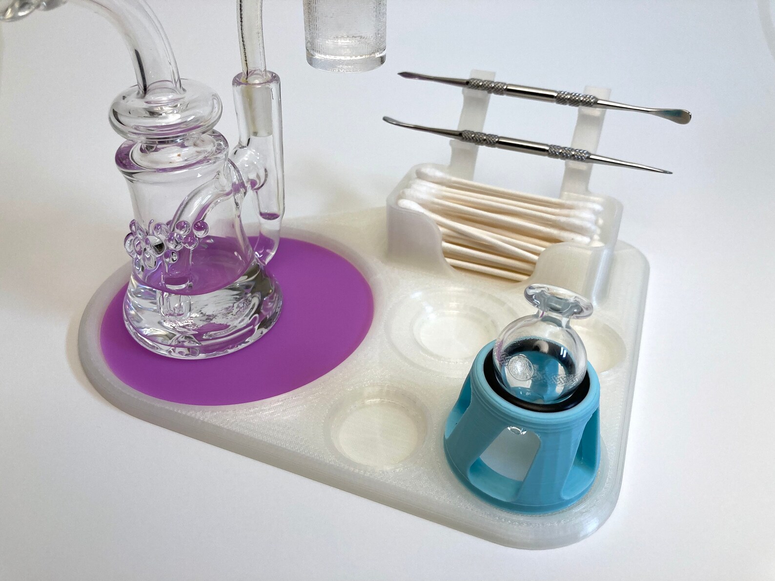 Rig Tray translucent Silicone Padded Dab Station W/ Double Etsy