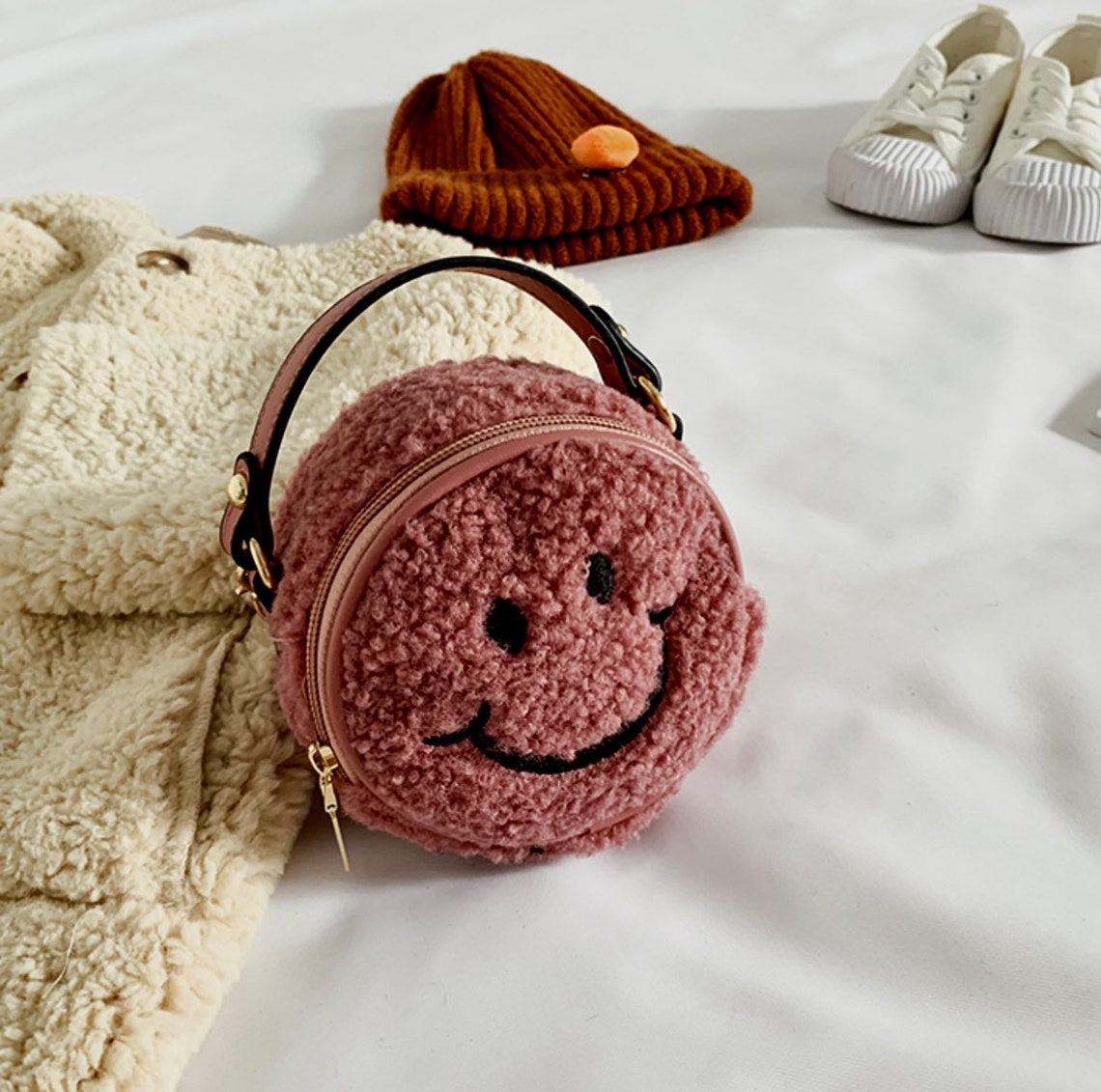 Smiley Face Bag Happy Face Tote Kids Shoulder Purse Crossbody Etsy