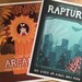 2pc Bioshock Rapture Inspired Postcard A5 Prints || Bioshock Welcome to Rapture and Visit Arcadia 2pc Print Set