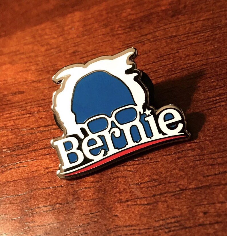 Bernie Sanders 2020 President Enamel Pin  HIGH QUALITY image 0