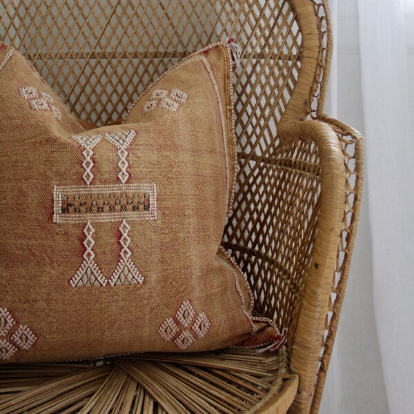 Moroccan Cactus "SABRA" Silk Pillow Cover