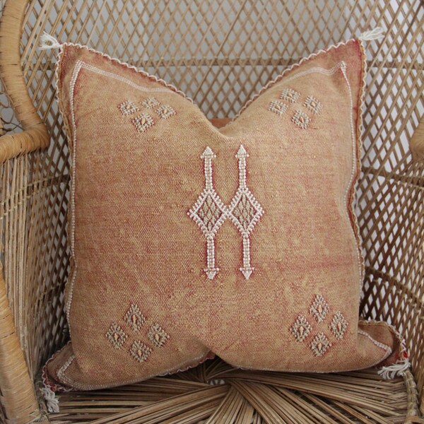 Moroccan Cactus "SABRA" Silk Pillow Cover