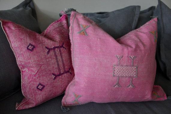Set 3 Beautiful Moroccain Sabra Cactus Handmade Pillow/'s FLASH SALE