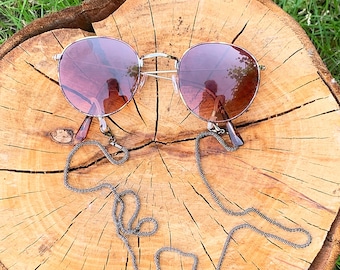 Sunglass strap for men and  women, Black gold silver eyeglass chain, Sunglass  snake lanyard, Cord glasses, Eyeglass cord