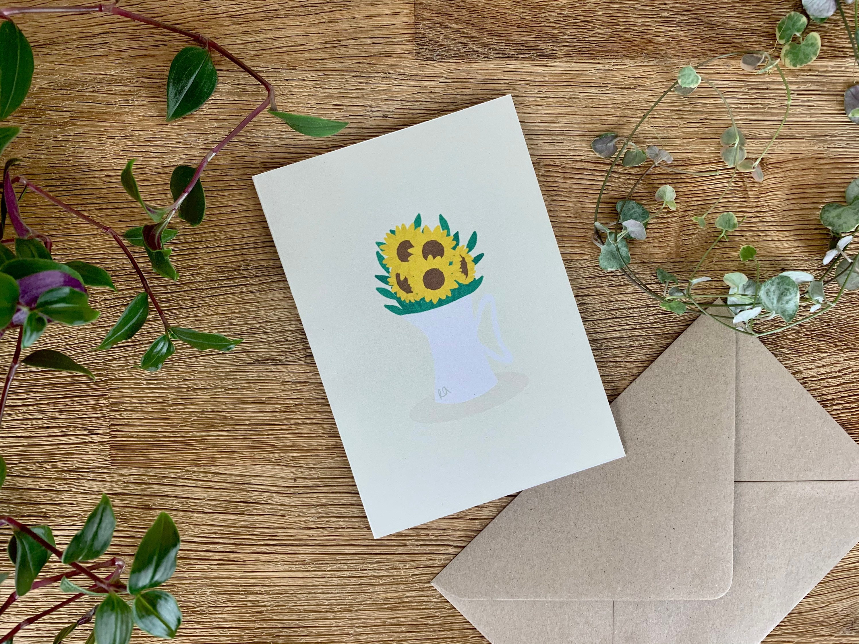 Eco Friendly A6 Greeting Card Cute Illustration Eco Etsy