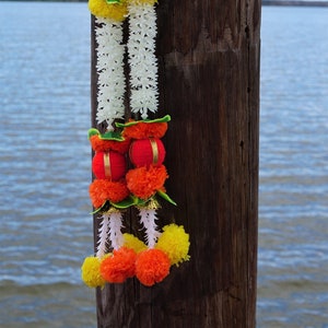 2 PC -2.5 feet Jasmine garlands, Mogra Flower, south Indian festival decor, Wedding backdrop, Mehndi/henna party decor, Mandap Ceiling decor