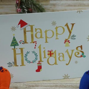 Happy Holidays Christmas Card |Holiday Card with Personalized message Greeting Card Set! Send directly to your friend and family!