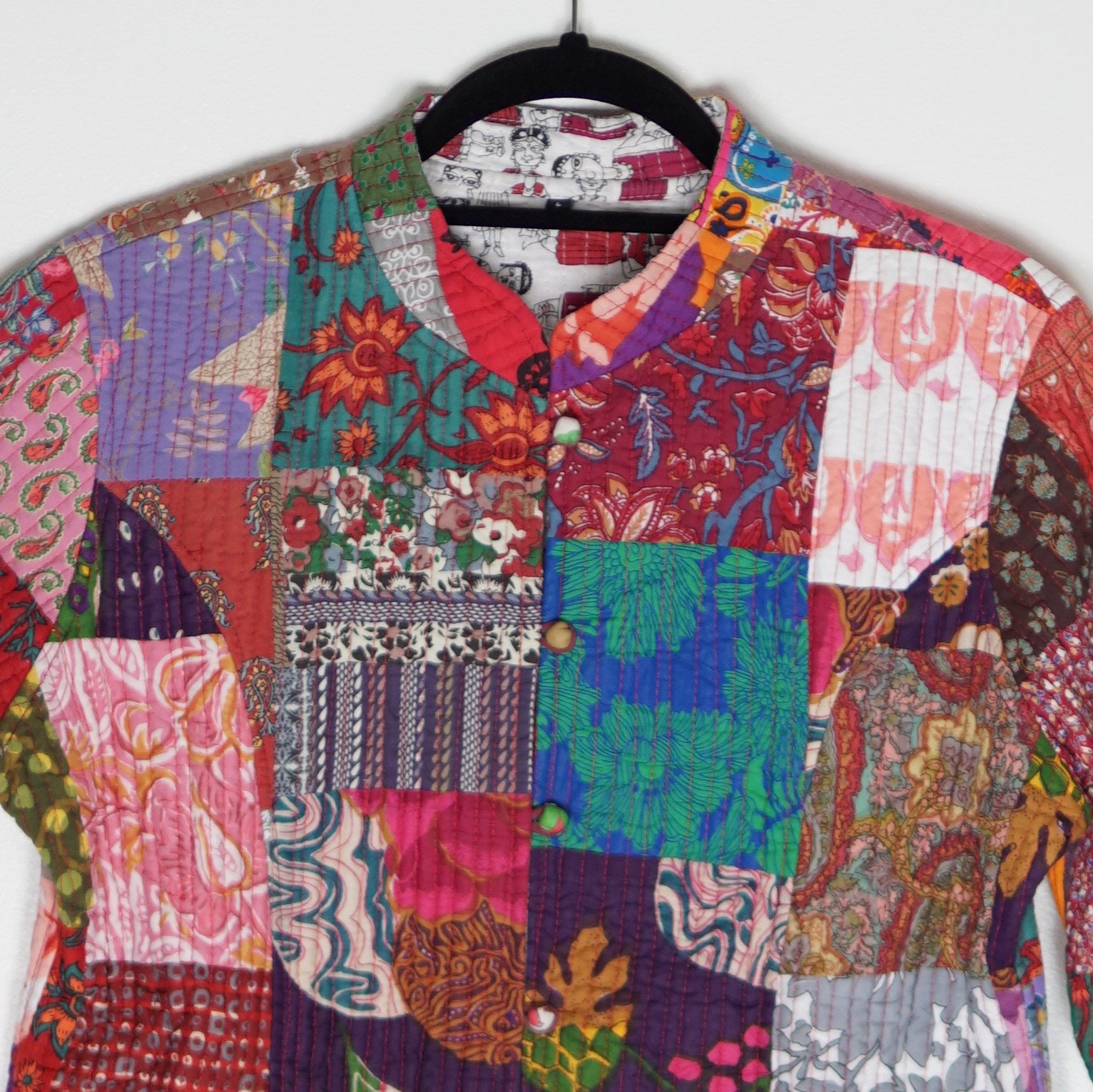 Vintage Kantha Boho Kimono Reversible Jacket Bohemian Hippie - Etsy