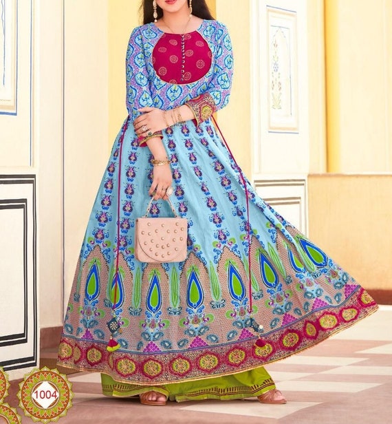 Cotton party top wear gown