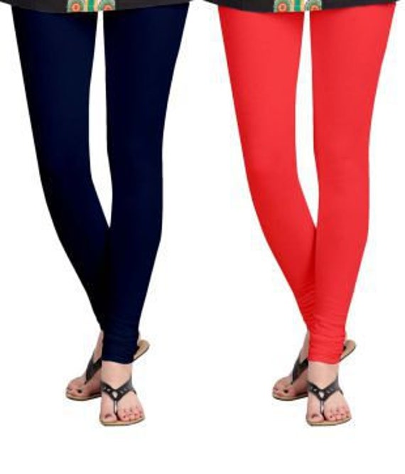 Buy Womens Ethnic Cotton Churidar Leggings Solid Yoga Pants, Casual  Trouser, Kurti Pants, Authentic Stretch Indian Comfortable Leggings Online  in India 