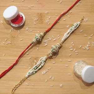 Raksha Bandhan bhaiya bhabhi rakhi set with kumkum chawal | Send rakhadi to your brother direct, SHIPS FROM USA