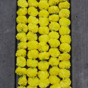 5 PC Original look like yellow marigold garlands |Dia de Los Muertos decor, Henna/haldi wedding decor, Mexican garland, Photo booth backdrop