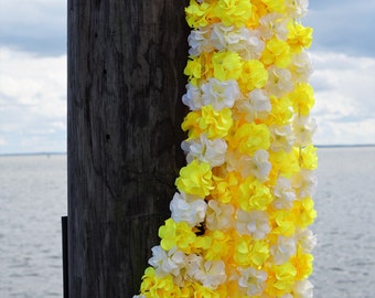 12 PC -5 feet yellow White garlands | Wedding decorations, Haldi ceremony decoration, Photo Backdrop, Diwali decoration, Mexican party decor