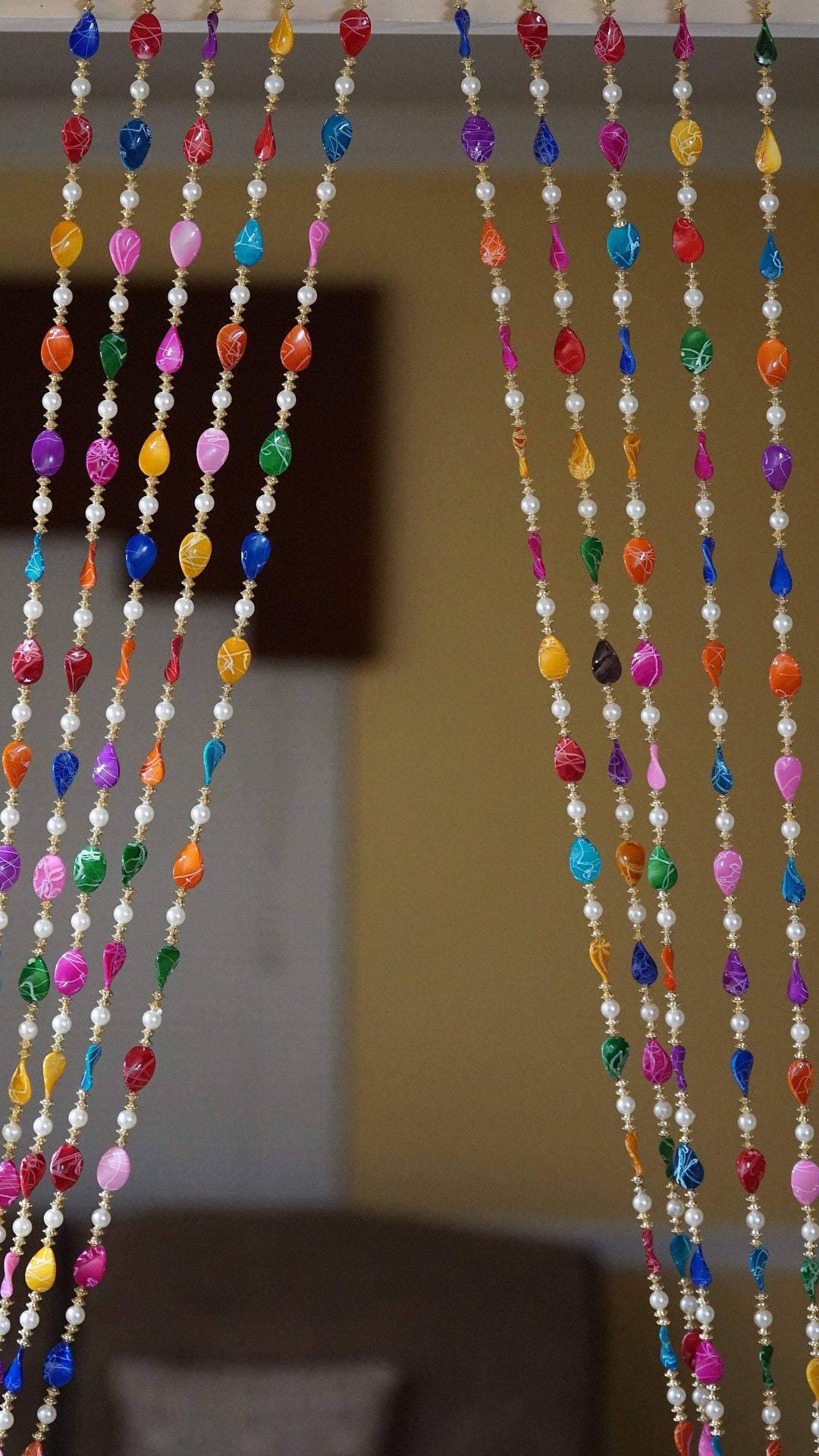 -20 PC Colorful Beaded Curtains |hippie Window Beaded Veil