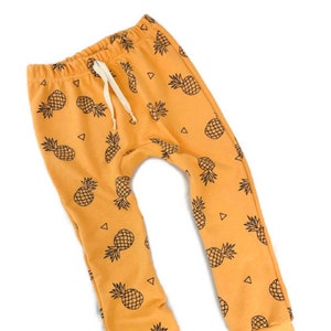 Meeresschildkröten / Ananas / Blumen / Harem / Jogger / Baby Hose / Kleinkind Hose / French Terry Hose / Hose mit Bündchen / tiefer Schritt