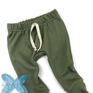 Kids Joggers / Baby Pants / Toddler Pants /Organic French Terry Pants / Cuffed Pants / Drop Crotch / Sweatpants / Gender Neutral