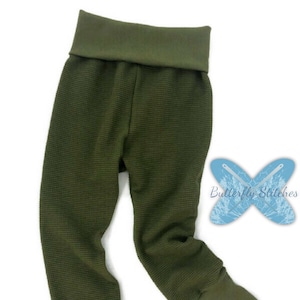 Lounge Pants / Organic Cotton / Waffle / Yoga waistband / Winter Clothes / Comfy / Baby / Toddler / Unisex