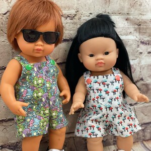 13&quot; Minikane / 15&quot; Miniland / Doll Clothes / Paola Reina Doll / Doll Romper / Overalls / Doll Clothes / 13&quot; Doll / 15&quot; Doll