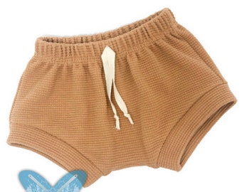 Bloomers White Waffle Knit Bummies Baby Bummies Baby Shorts Unisex Bummies High Waisted Bummies Diaper Cover Toddler Bummies