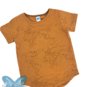 Gebogen Zoom Tee / Baby Tee / Peuter Tee / OrganischE Tee / Slub Tee / Garderobe nietjes / Katoenen Shirt / Biologisch katoen / Herfst / Zomer / Kids T