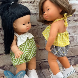 13&quot; Minikane / 15&quot; Miniland / Doll Clothes / Paola Reina Doll / Doll Romper / Halter Romper/ Doll Clothes / 13&quot; Doll / 15&quot; Doll