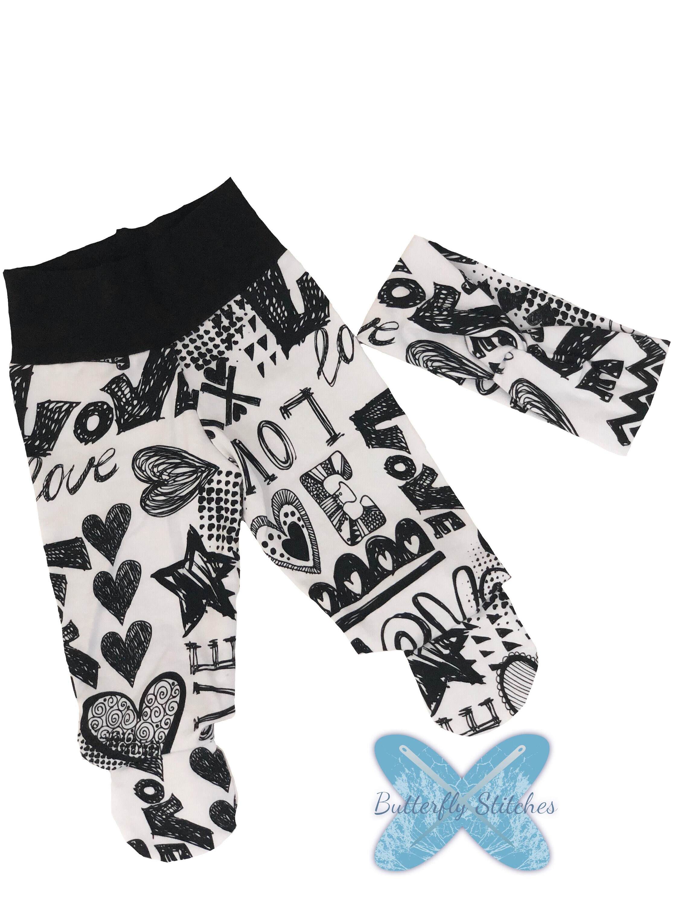 Download Footed pants / Footies / baby pants/headband / Baby set ...
