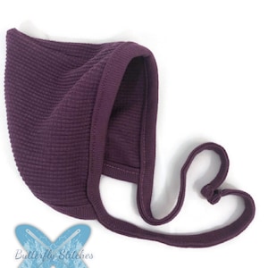 Pixie Hat / Pixie Bonnet / Baby Hat / Baby Bonnet / Organic waffle fabric bonnet / Fairy hat / Pointy baby hat / Baby head gear / Acorn hat