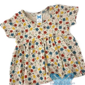 Ruffle top / Peplum top / Spring Top / Summer Top / Baby peplum / Toddler peplum / Short sleeve top / Jersey fabric / Slub / Thin fabric