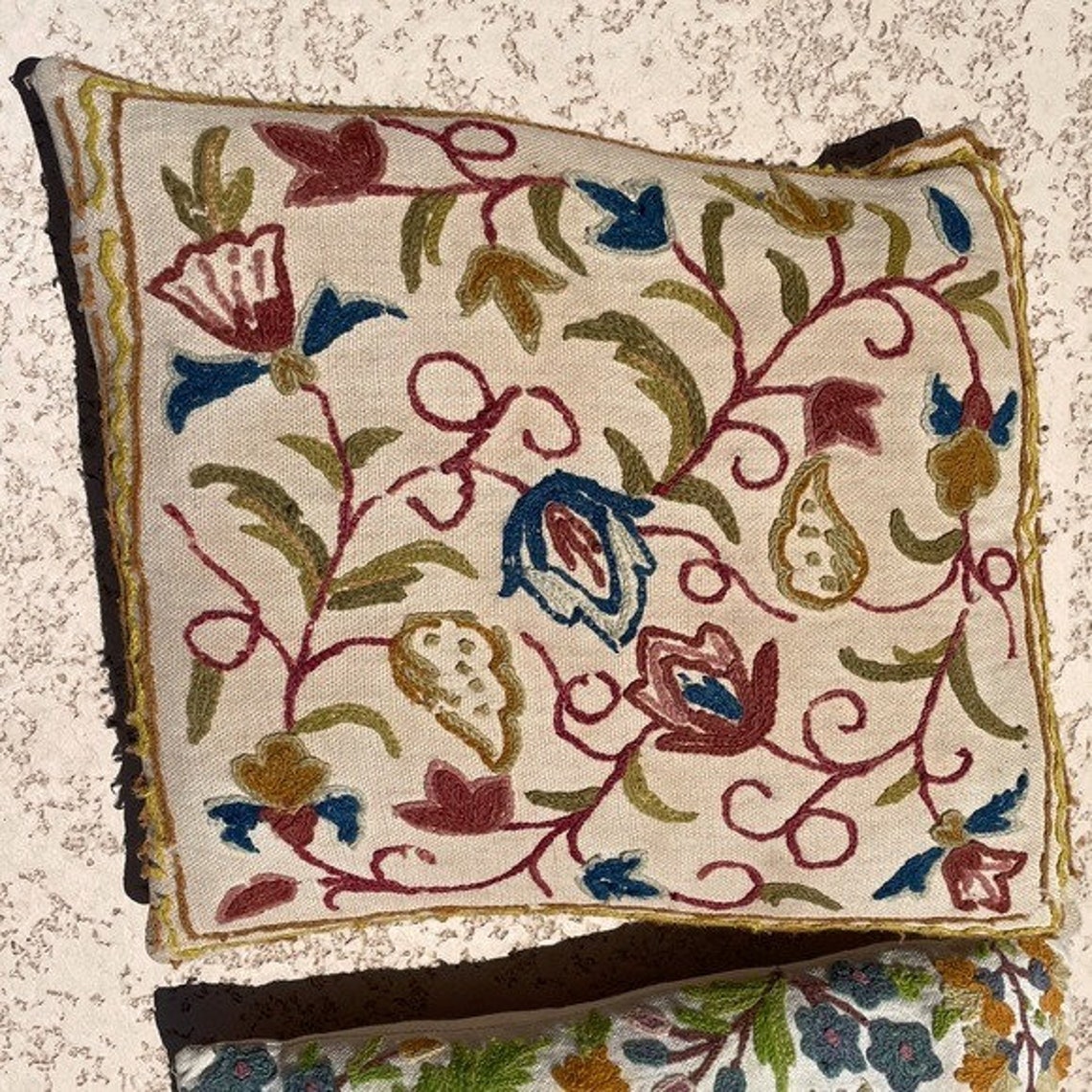 Vintage embroidered needlepoint floral pillows 70s  etsy Vintage embroidered needlepoint floral pillows 70s  etsy