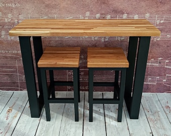 Wooden Oak Breakfast Bar Stool Kitchen Dining Room Solid 100% Wood