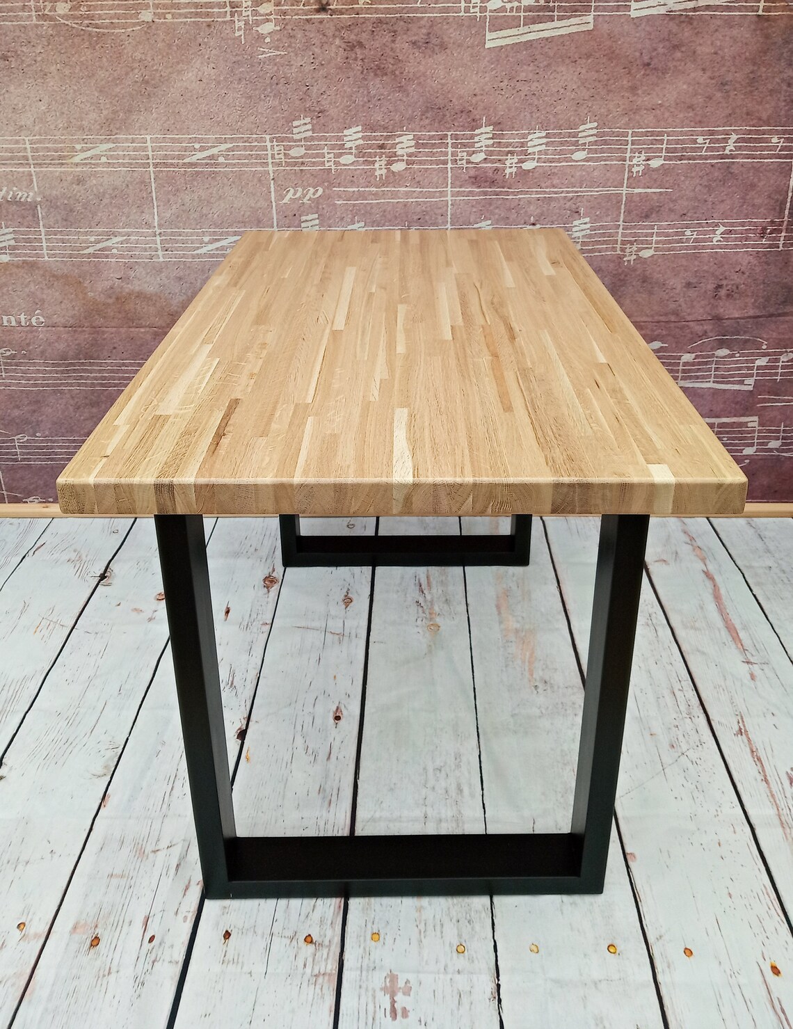 Wooden Oak Table Oak Bench Kitchen Dining Room Office Solid Etsy UK