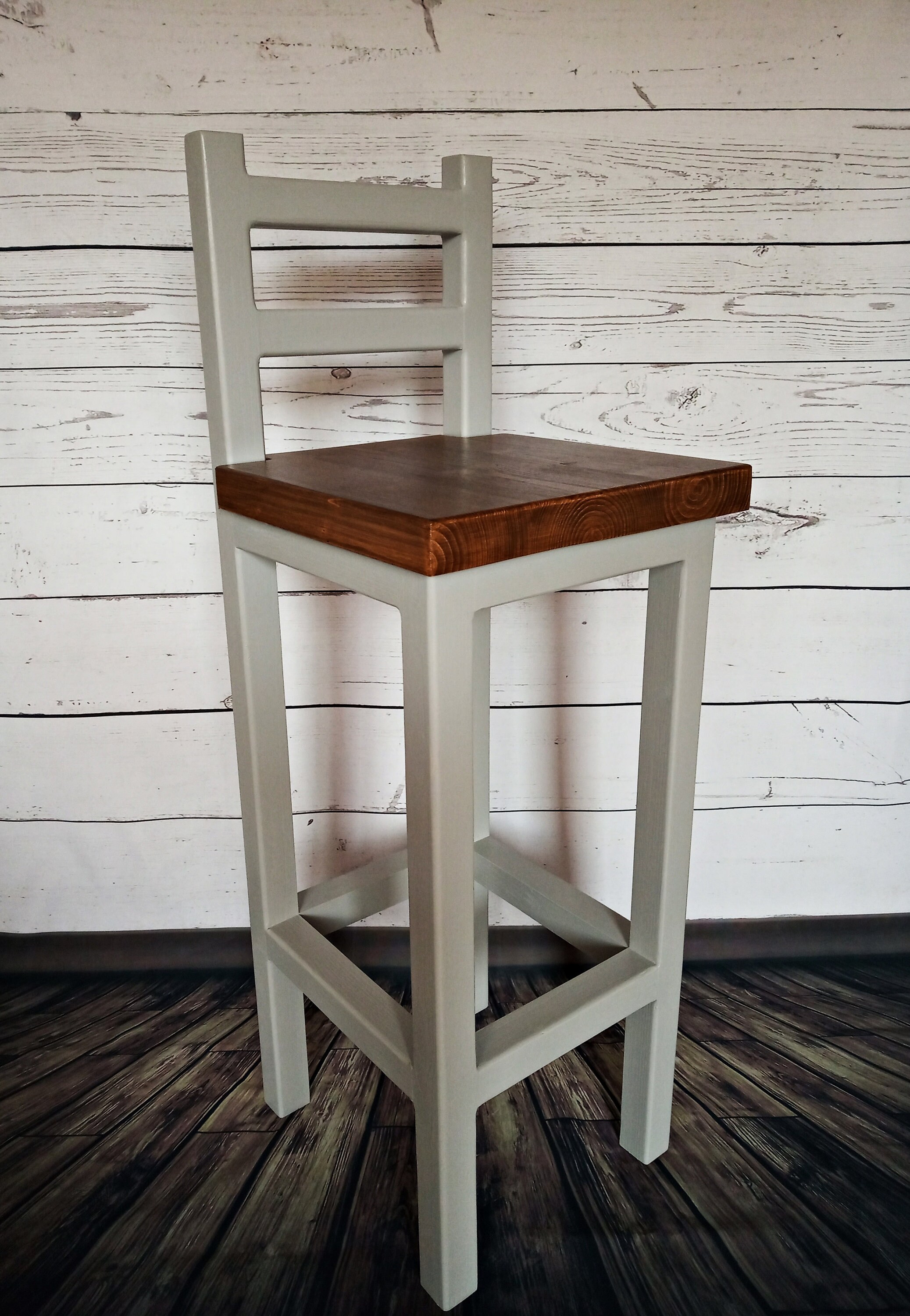 Wooden Bar Stool Breakfast Kitchen Bar High Chair Footrest - Etsy UK