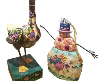 Enesco Jim Shore Heartwood Creek Figurine de Nain Tenant Un œuf de Pâques, 19 cm, Multicolore