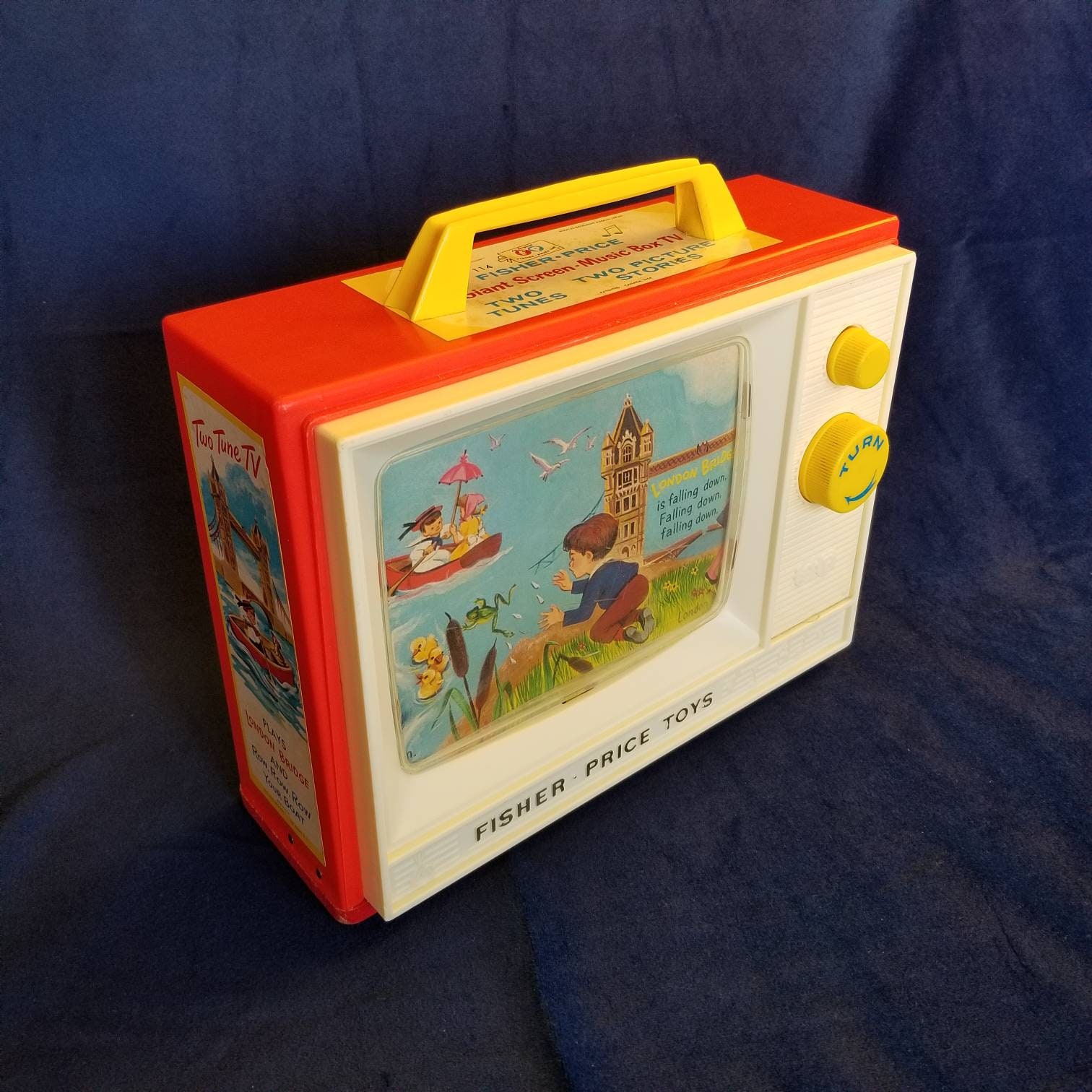 Vintage 1966 Fisher Price ToysGiant Screen Music Box TVTwo Etsy