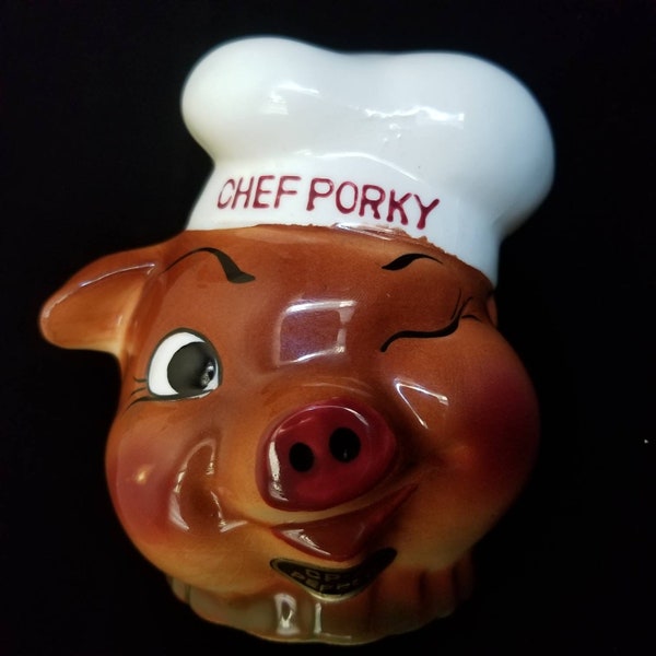 Vintage Chef Porky Pepper Shaker CP-2  from Kelvin Exclusives Japan