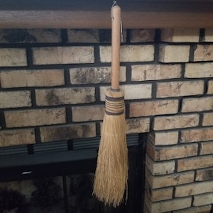 Vintage Primitive Straw Fireplace Hearth Witches Broom