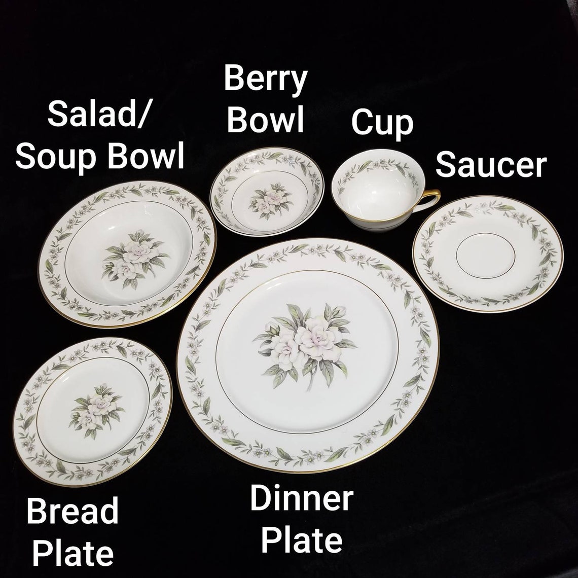 Vintage Gardenia Pattern Royal Jackson Fine China Vogue Etsy