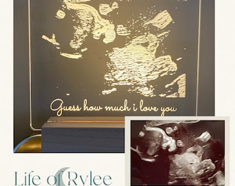 Baby Scan Photo Frame | Unique Gift for New Mum | Baby Shower Gift | Personalised Night Light | Personalised Gift for Mum to Be