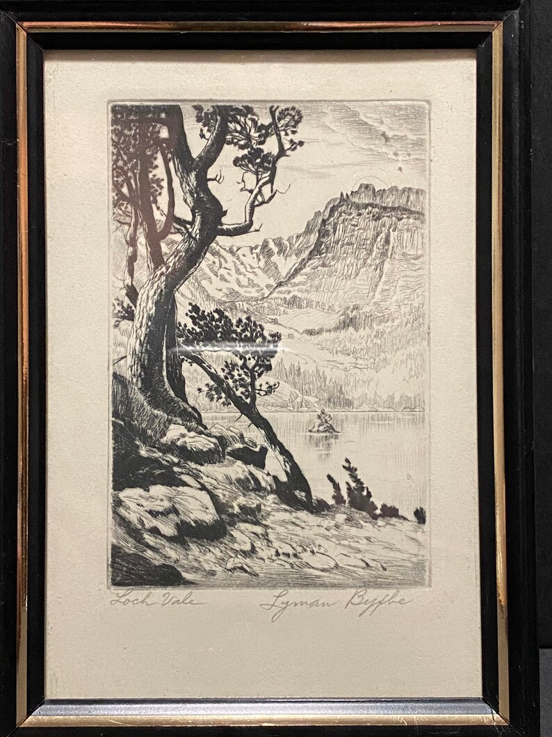 Original Signed Etching by Famous Artist Lyman Byxbe Loch Etsy