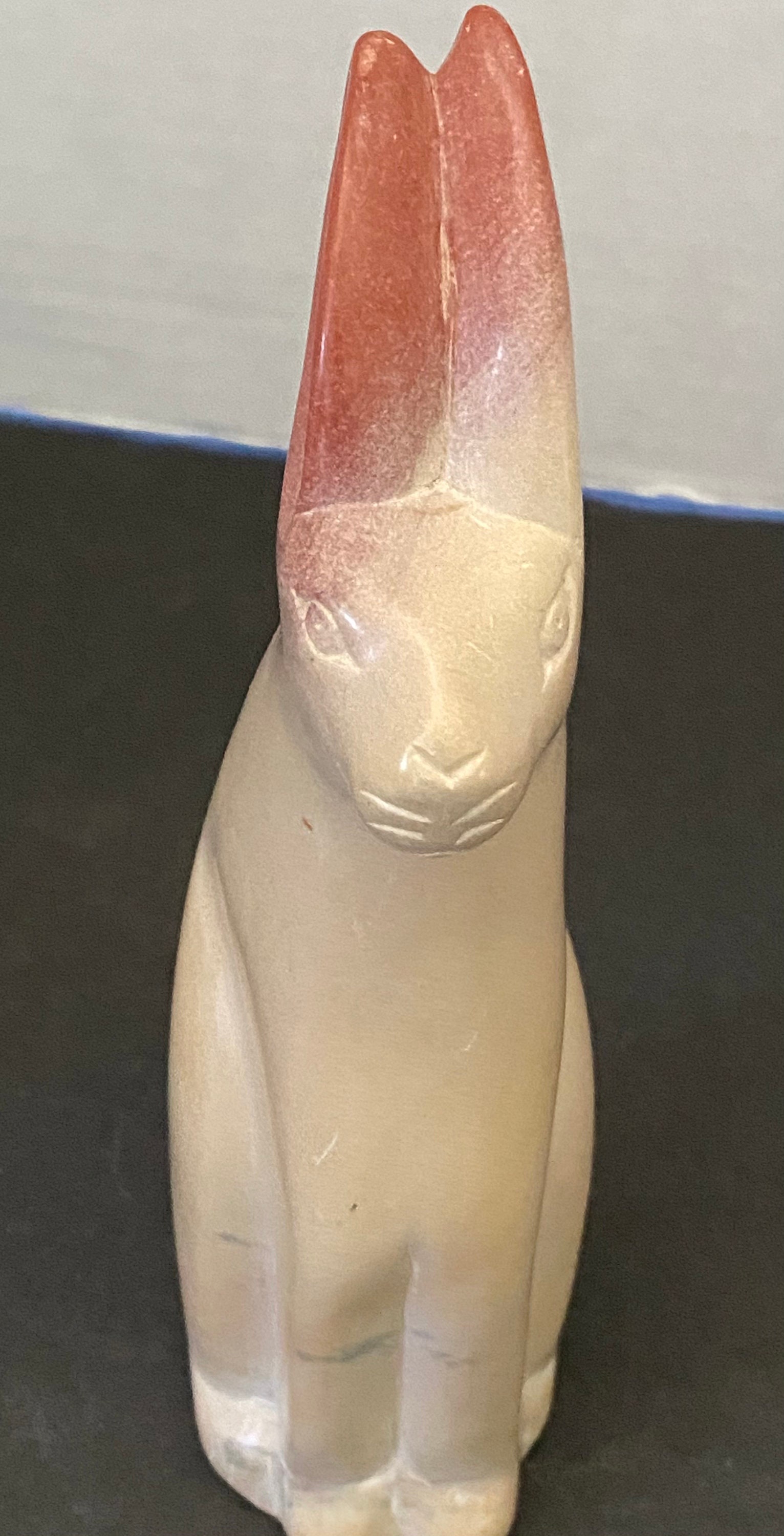 Vintage Carved Stone Rabbit Figurine Statue Etsy